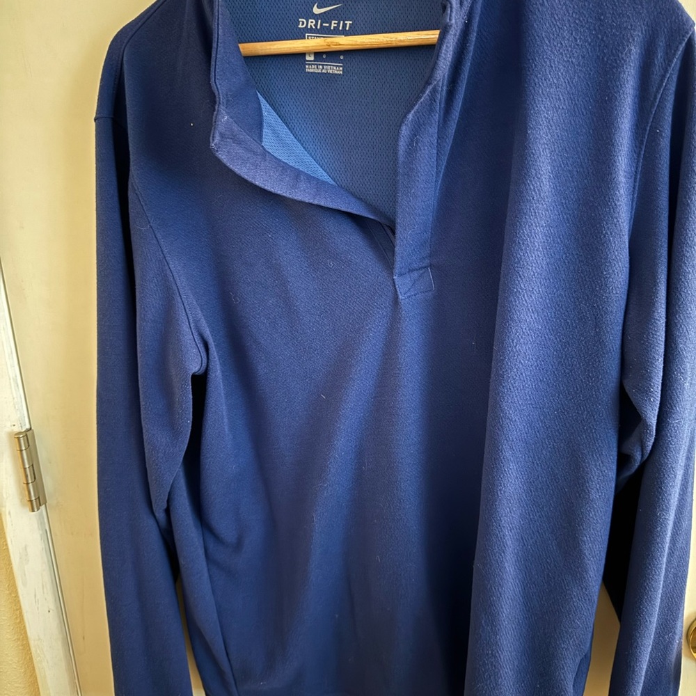 Nike Men's Dri-FIT Long Sleeve Sweater - Navy